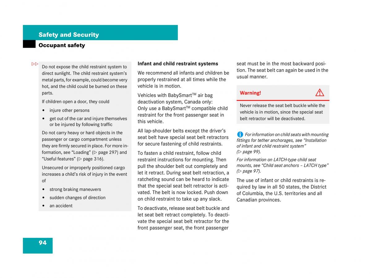 Mercedes Benz GL Class X164 owners manual / page 95