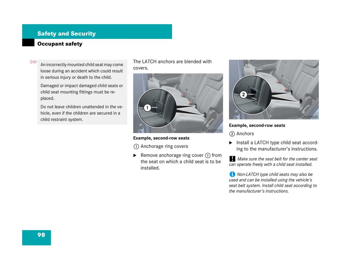 Mercedes Benz GL Class X164 owners manual / page 99