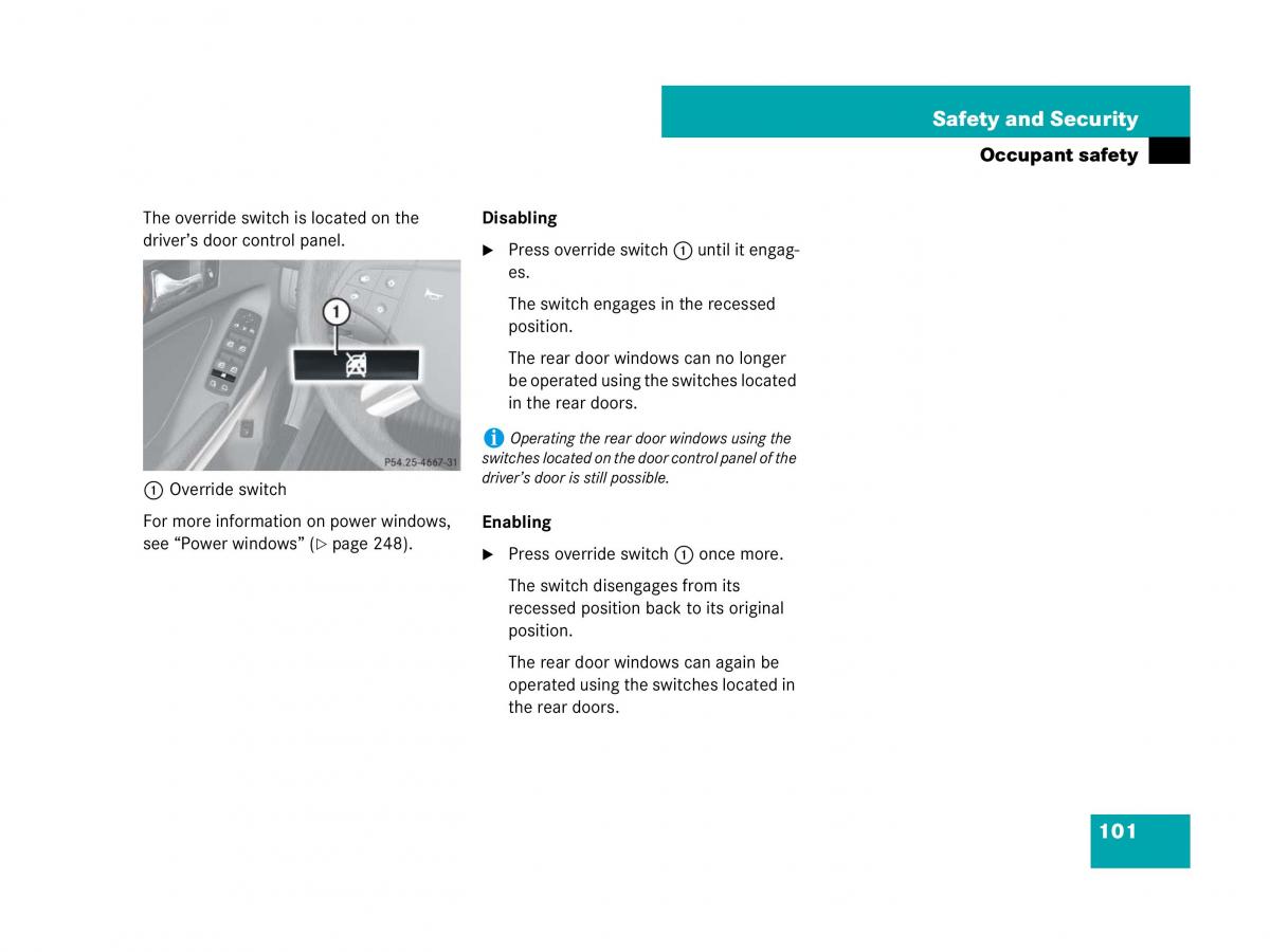 Mercedes Benz GL Class X164 owners manual / page 102