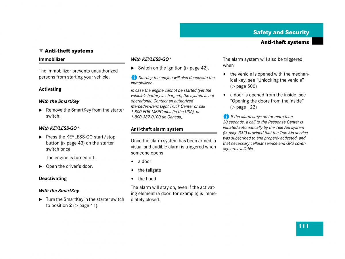 Mercedes Benz GL Class X164 owners manual / page 112