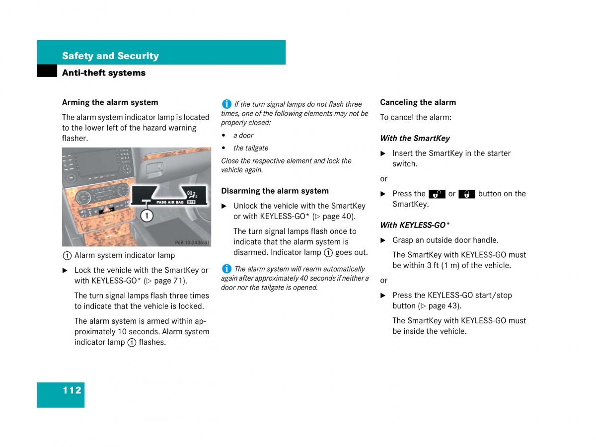 Mercedes Benz GL Class X164 owners manual / page 113