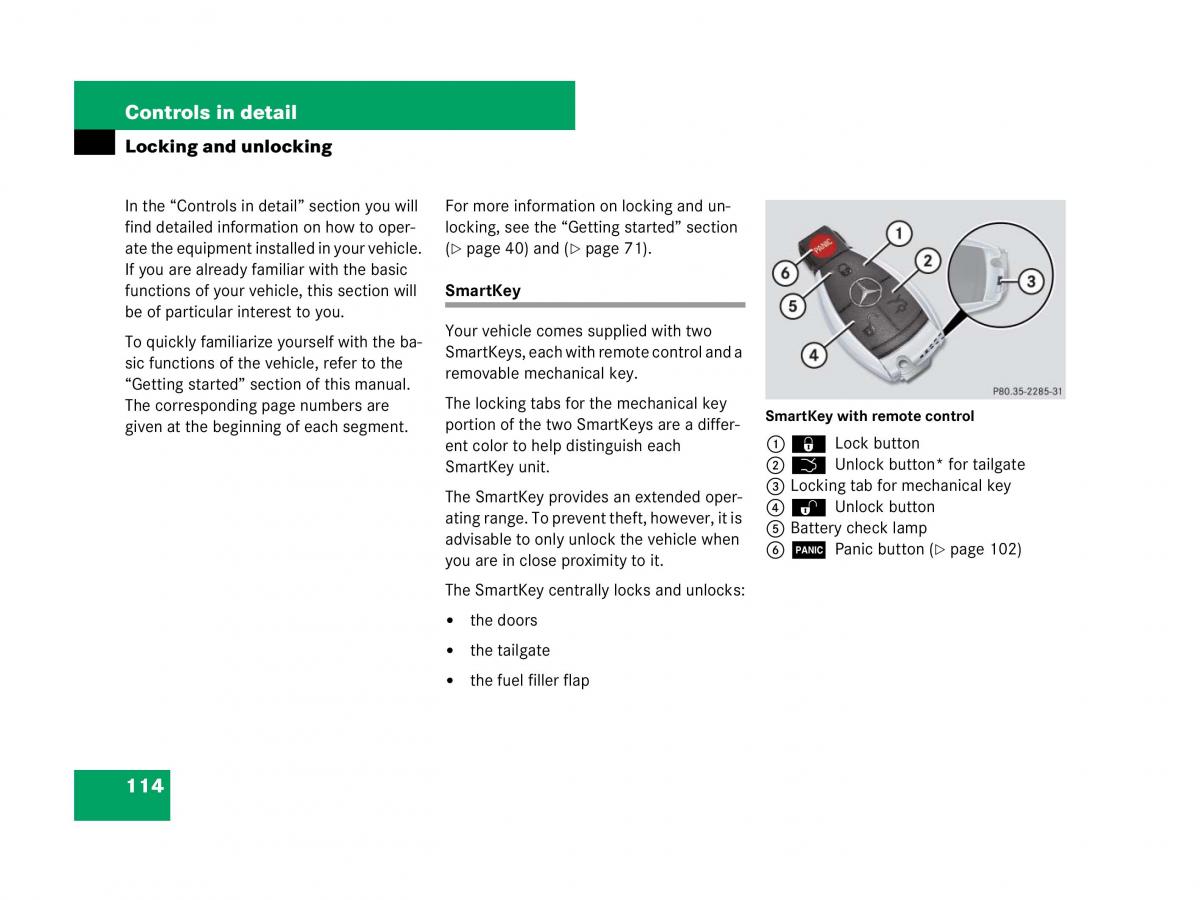 Mercedes Benz GL Class X164 owners manual / page 115