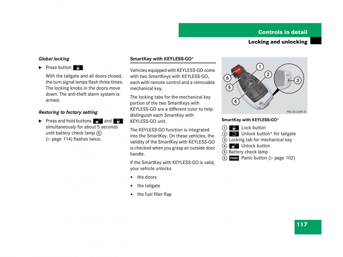 Mercedes Benz GL Class X164 owners manual / page 118