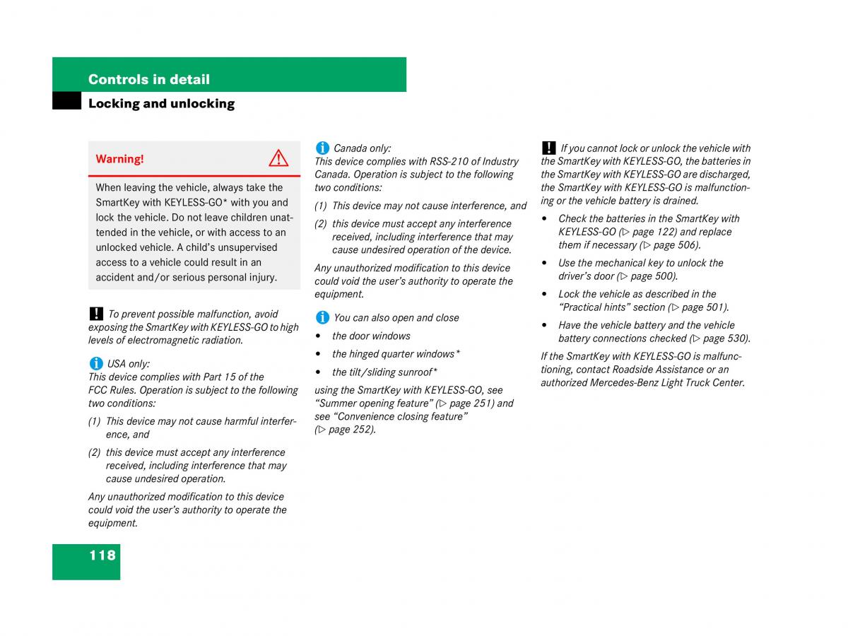 Mercedes Benz GL Class X164 owners manual / page 119