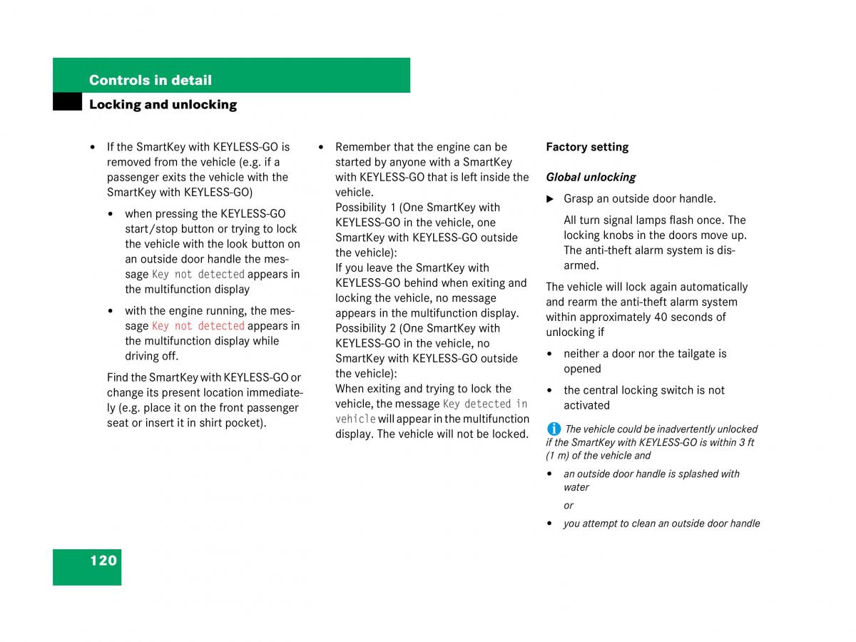 Mercedes Benz GL Class X164 owners manual / page 121