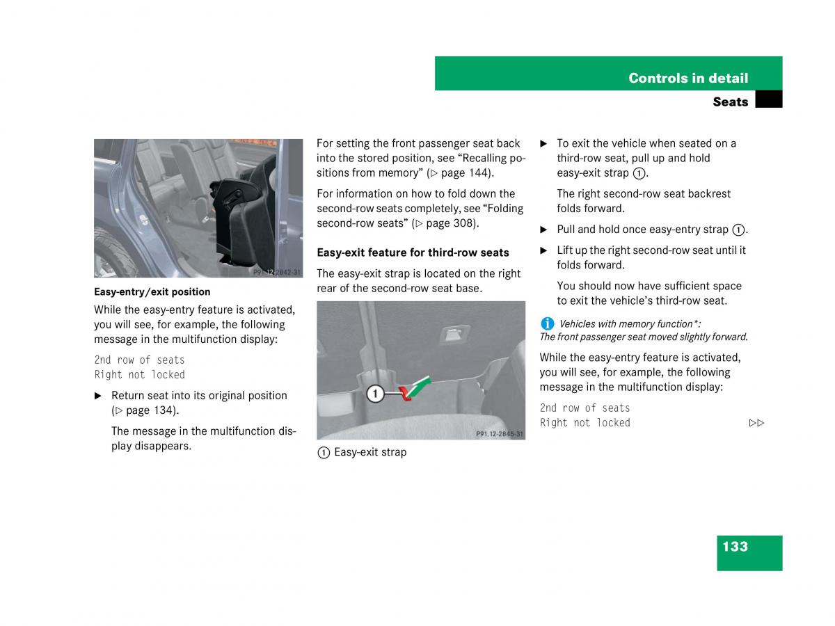 Mercedes Benz GL Class X164 owners manual / page 134