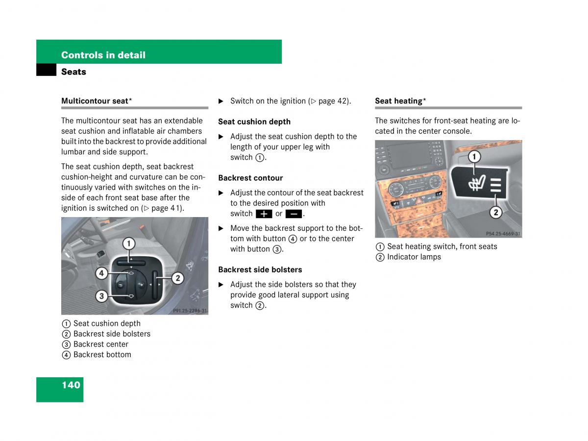 Mercedes Benz GL Class X164 owners manual / page 141