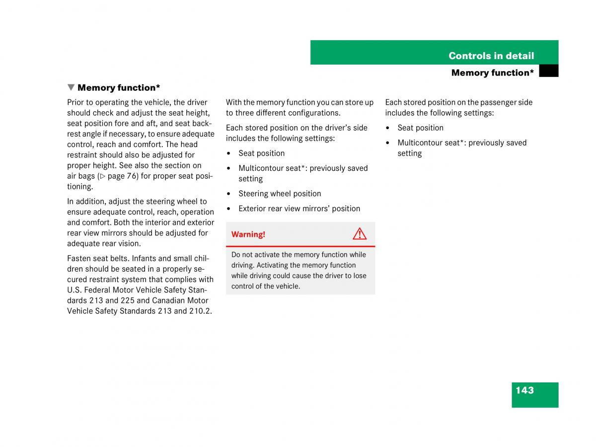 Mercedes Benz GL Class X164 owners manual / page 144