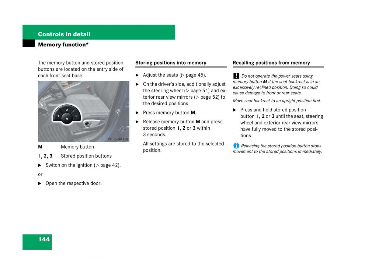 Mercedes Benz GL Class X164 owners manual / page 145