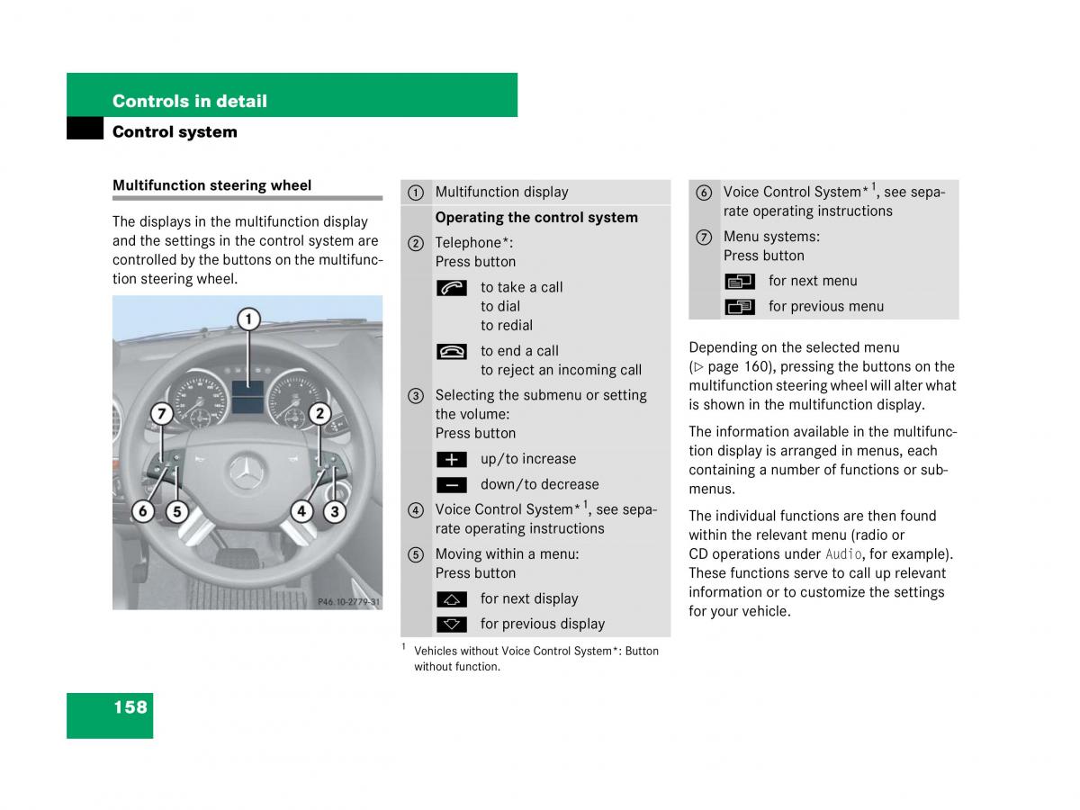 Mercedes Benz GL Class X164 owners manual / page 159