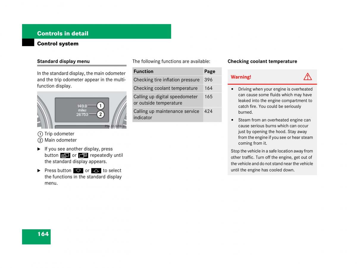 Mercedes Benz GL Class X164 owners manual / page 165