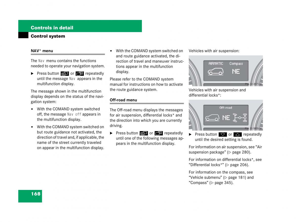 Mercedes Benz GL Class X164 owners manual / page 169