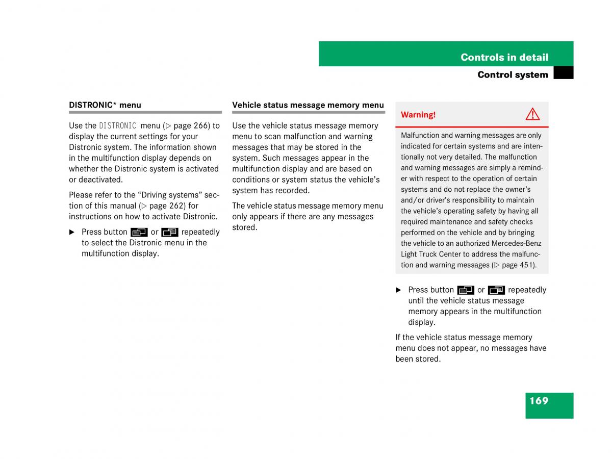 Mercedes Benz GL Class X164 owners manual / page 170