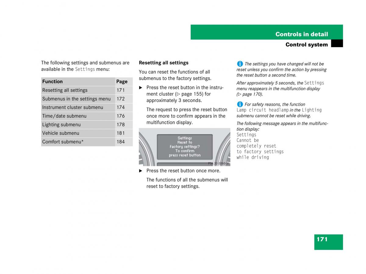 Mercedes Benz GL Class X164 owners manual / page 172