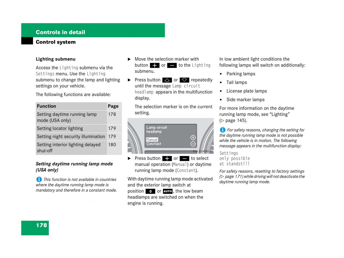 Mercedes Benz GL Class X164 owners manual / page 179