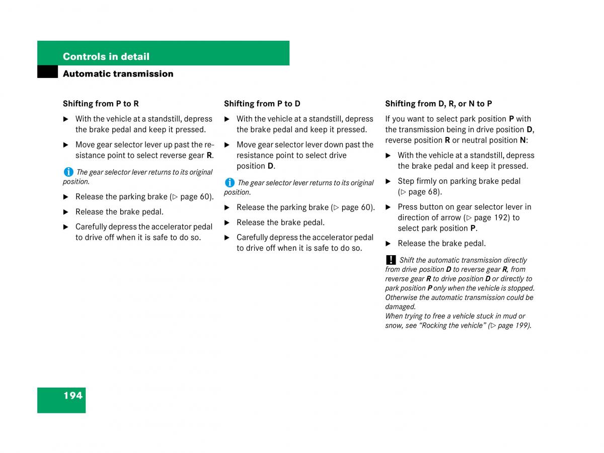 Mercedes Benz GL Class X164 owners manual / page 195