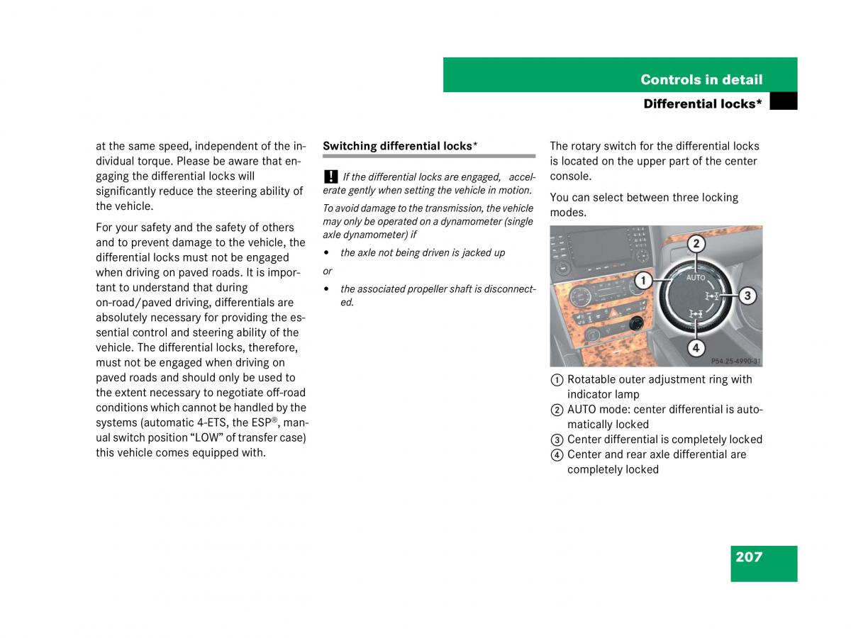 Mercedes Benz GL Class X164 owners manual / page 208