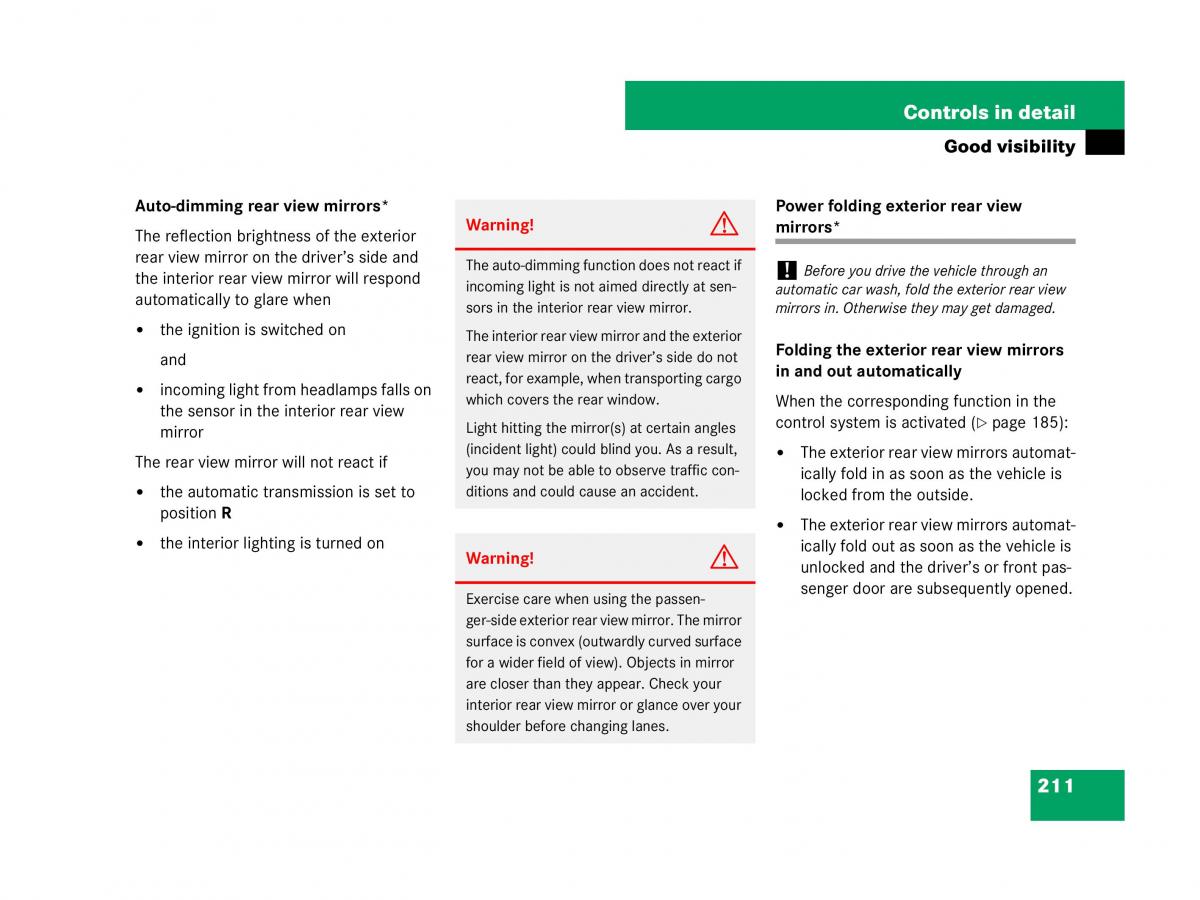 Mercedes Benz GL Class X164 owners manual / page 212