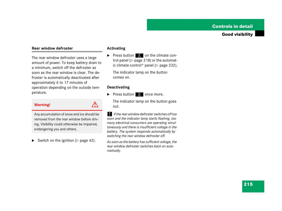 Mercedes Benz GL Class X164 owners manual / page 216