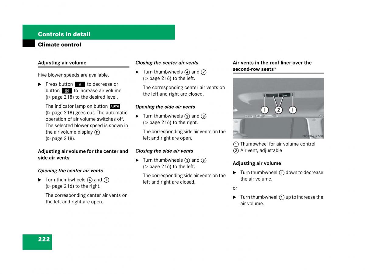 Mercedes Benz GL Class X164 owners manual / page 223