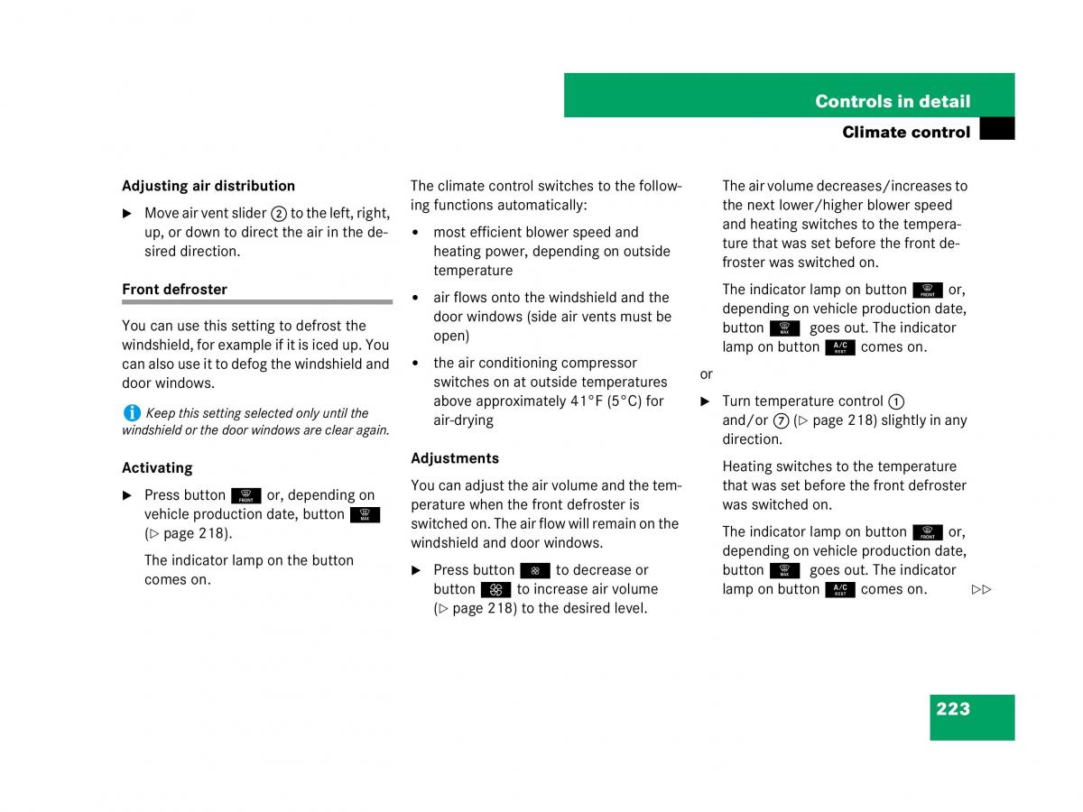 Mercedes Benz GL Class X164 owners manual / page 224