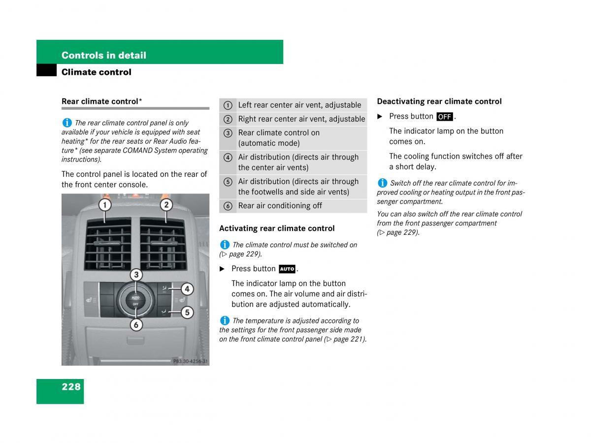 Mercedes Benz GL Class X164 owners manual / page 229