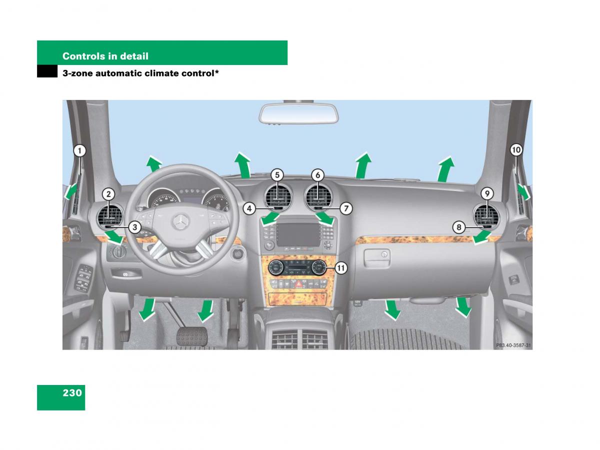 Mercedes Benz GL Class X164 owners manual / page 231