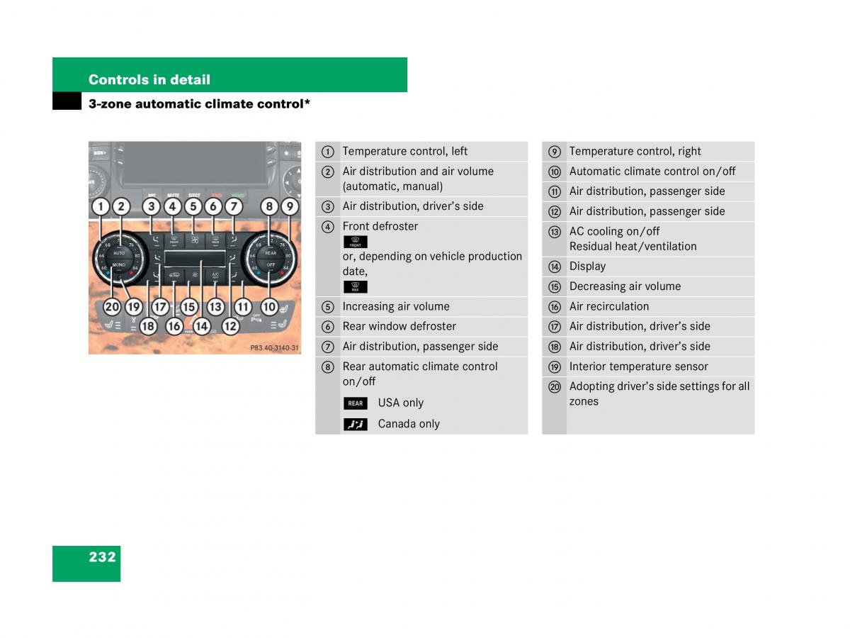 Mercedes Benz GL Class X164 owners manual / page 233