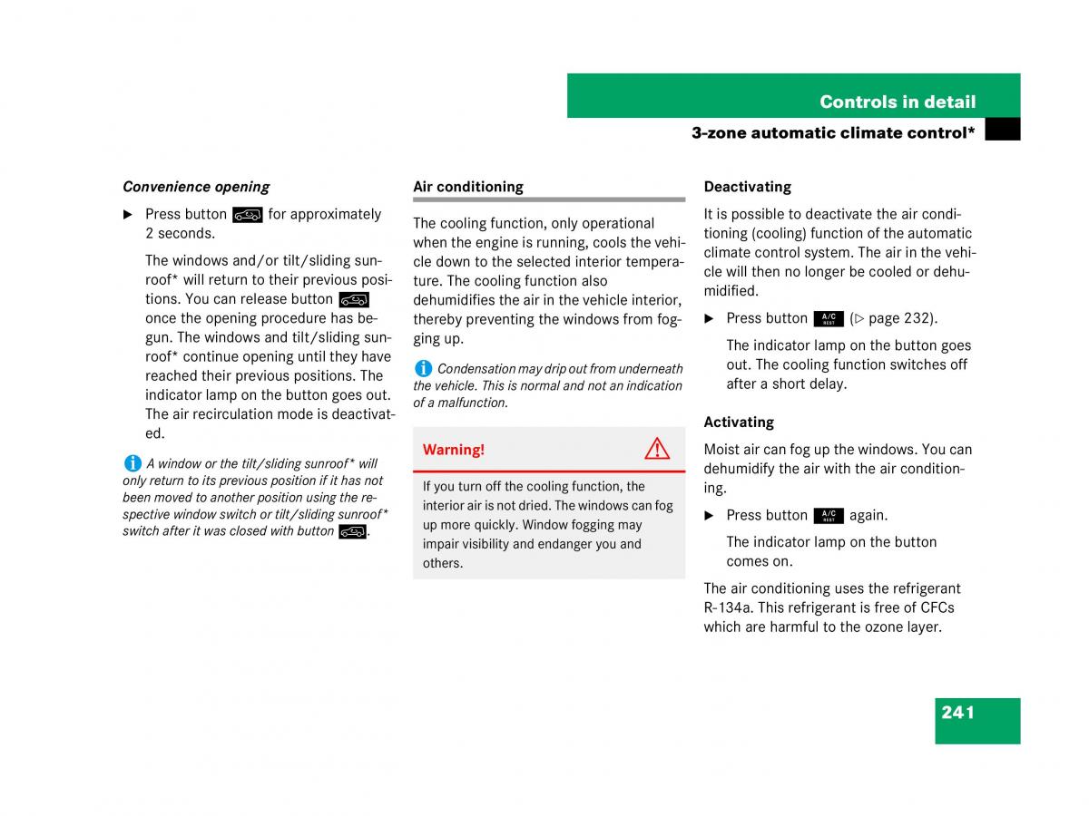 Mercedes Benz GL Class X164 owners manual / page 242