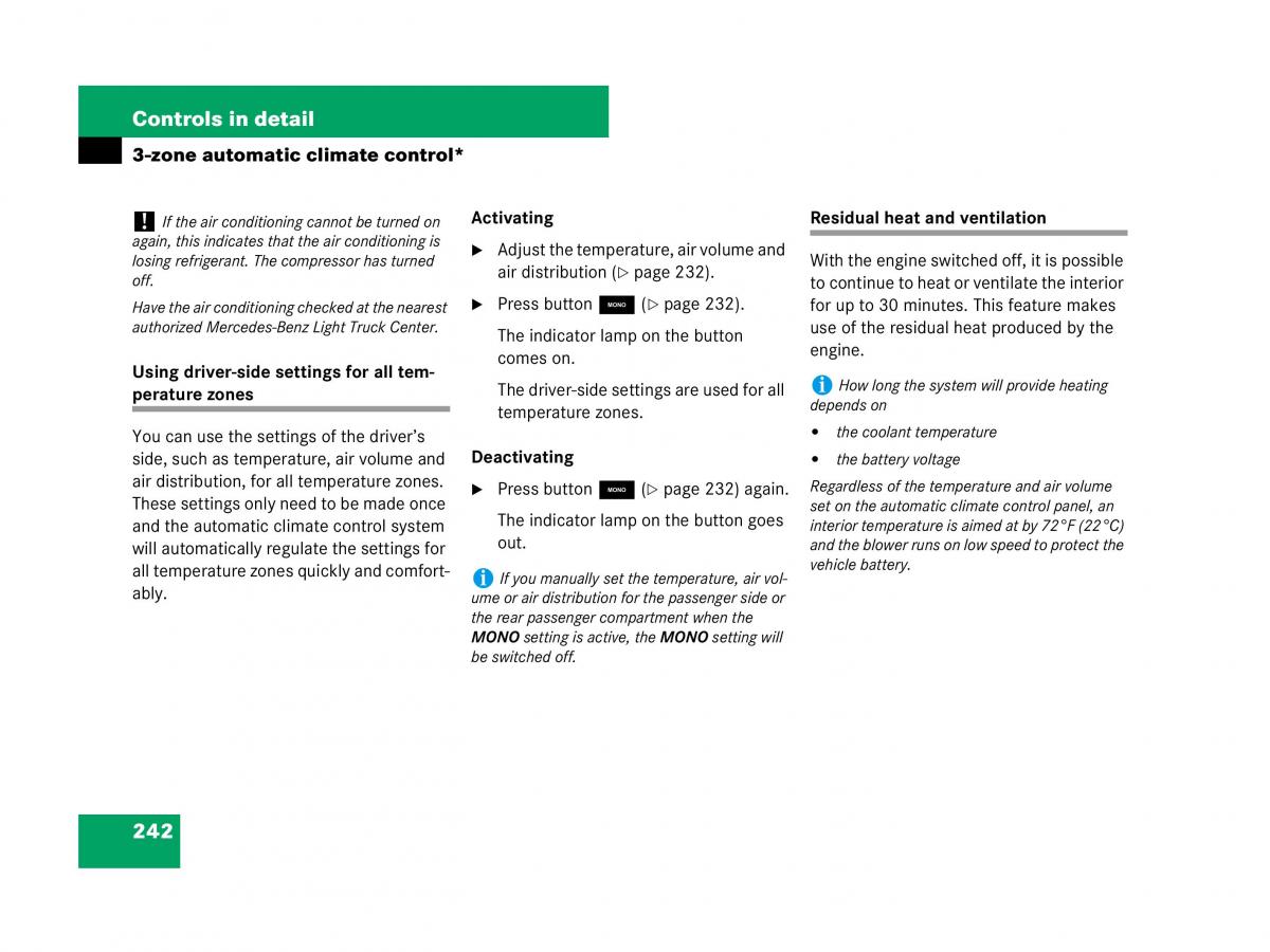 Mercedes Benz GL Class X164 owners manual / page 243