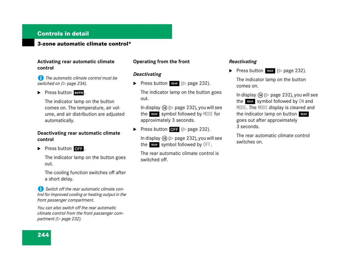 Mercedes Benz GL Class X164 owners manual / page 245