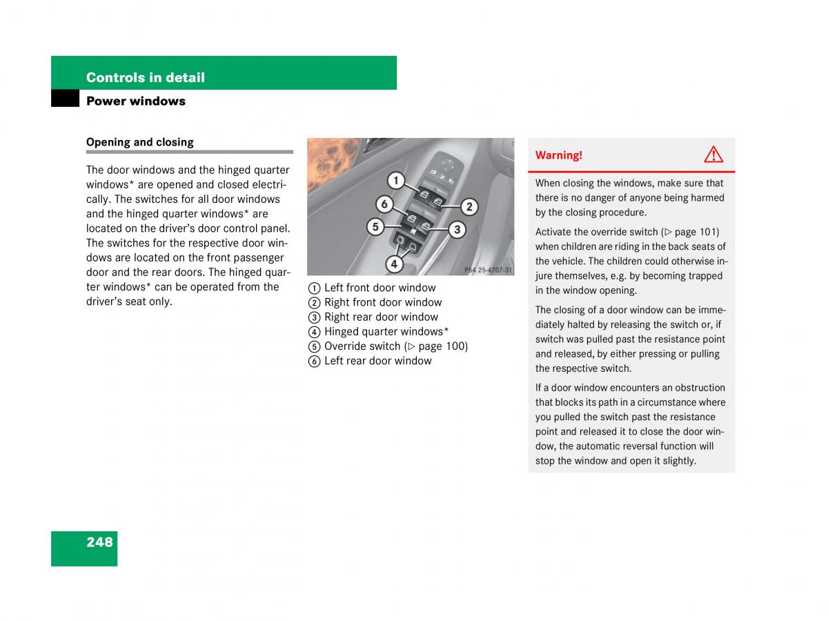 Mercedes Benz GL Class X164 owners manual / page 249