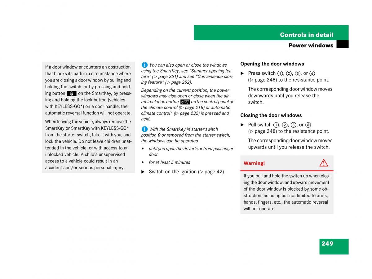 Mercedes Benz GL Class X164 owners manual / page 250