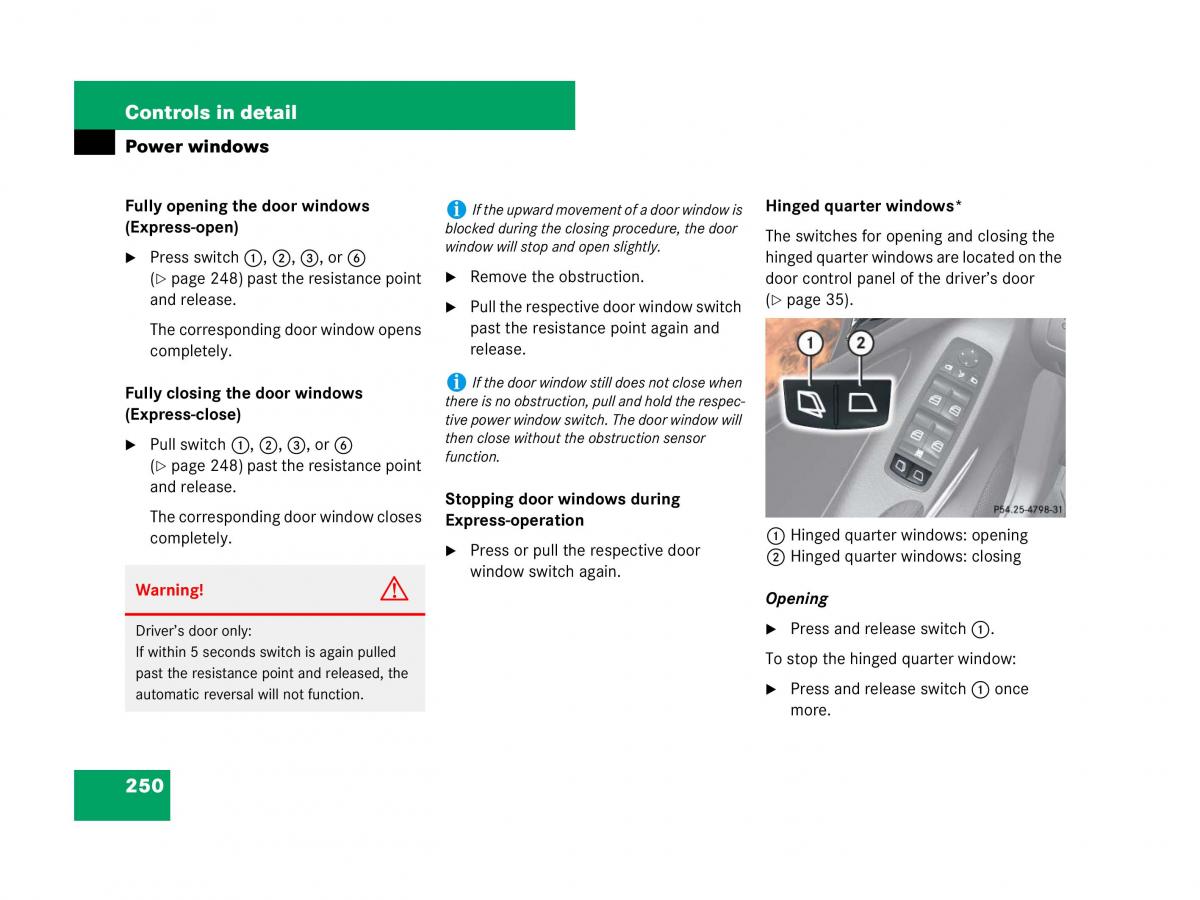 Mercedes Benz GL Class X164 owners manual / page 251