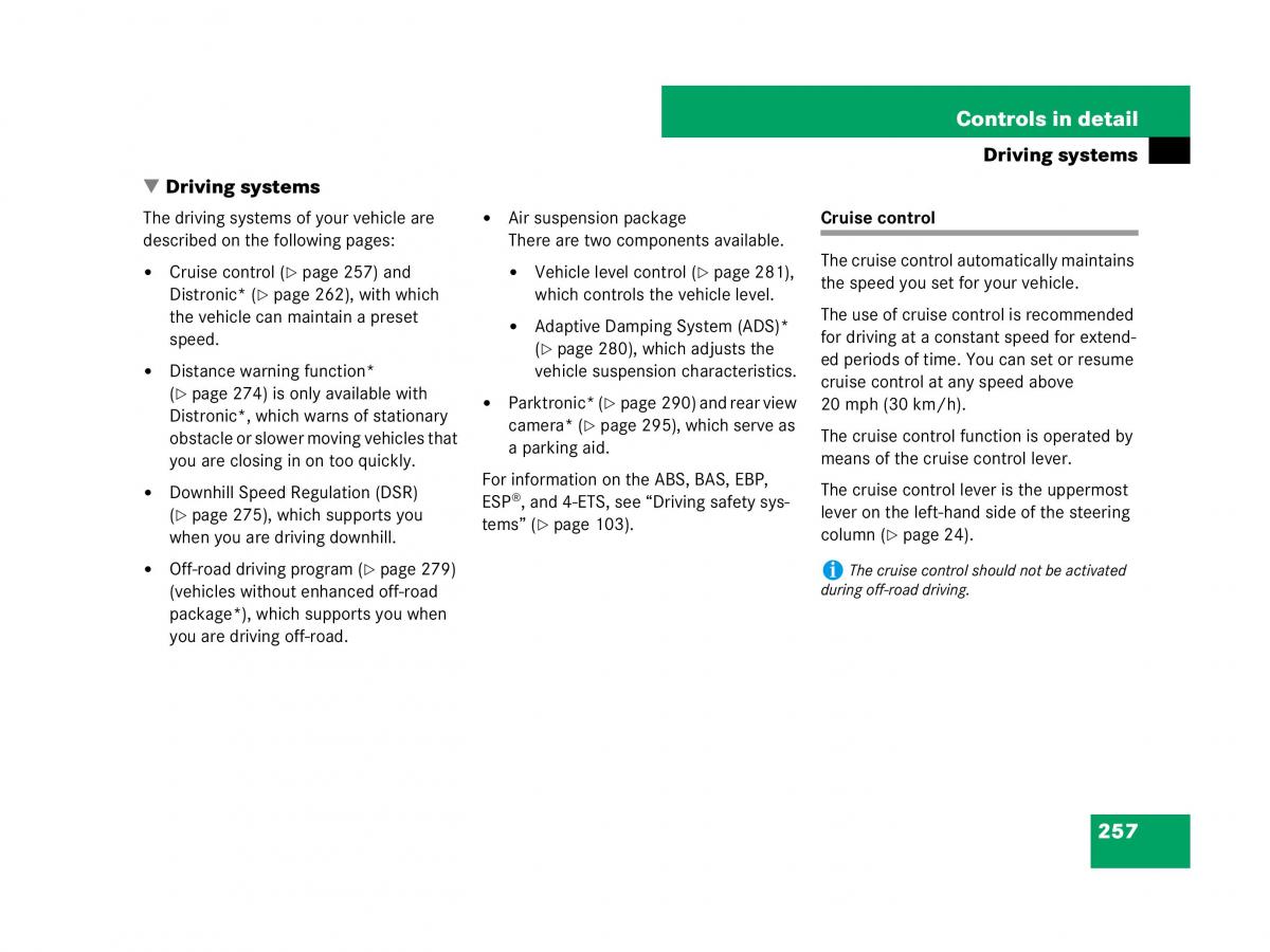 Mercedes Benz GL Class X164 owners manual / page 258