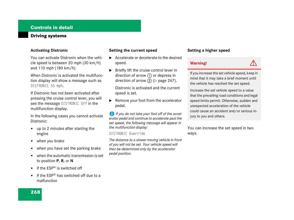 Mercedes Benz GL Class X164 owners manual / page 269