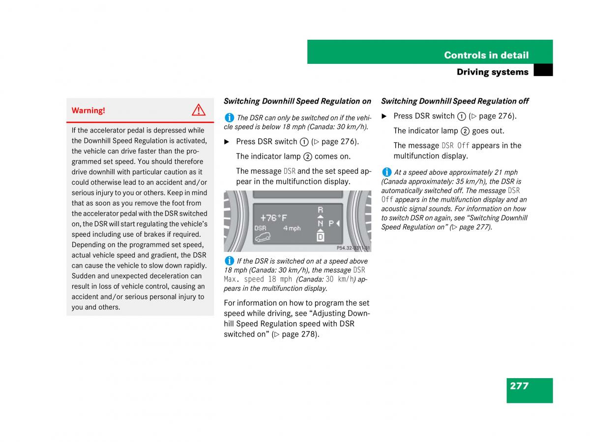 Mercedes Benz GL Class X164 owners manual / page 278