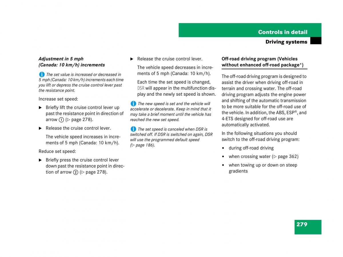 Mercedes Benz GL Class X164 owners manual / page 280