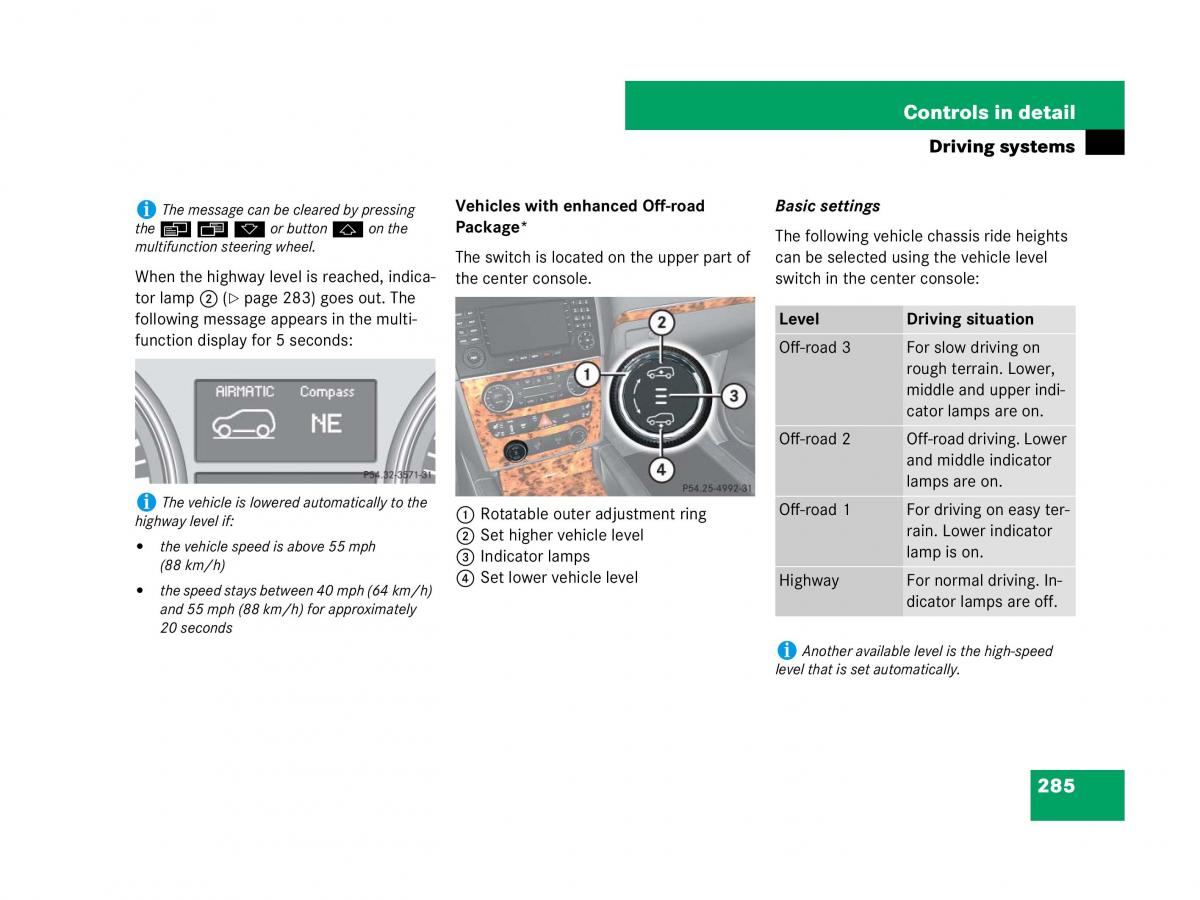 Mercedes Benz GL Class X164 owners manual / page 286