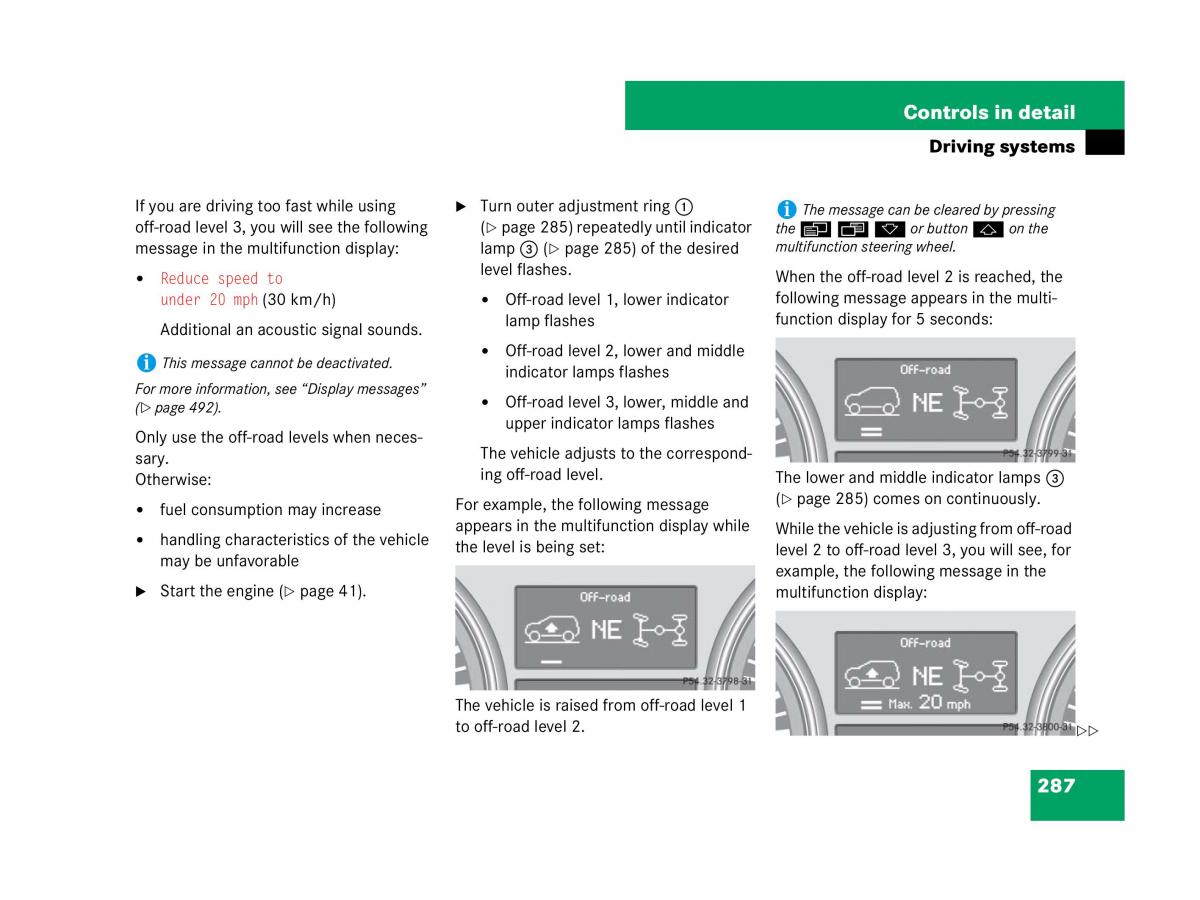 Mercedes Benz GL Class X164 owners manual / page 288