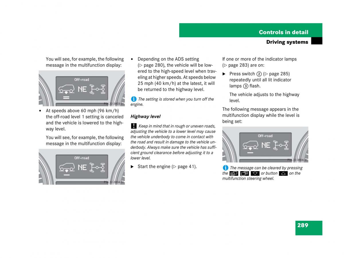 Mercedes Benz GL Class X164 owners manual / page 290