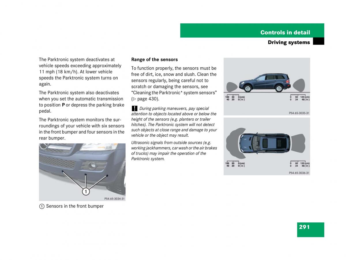 Mercedes Benz GL Class X164 owners manual / page 292