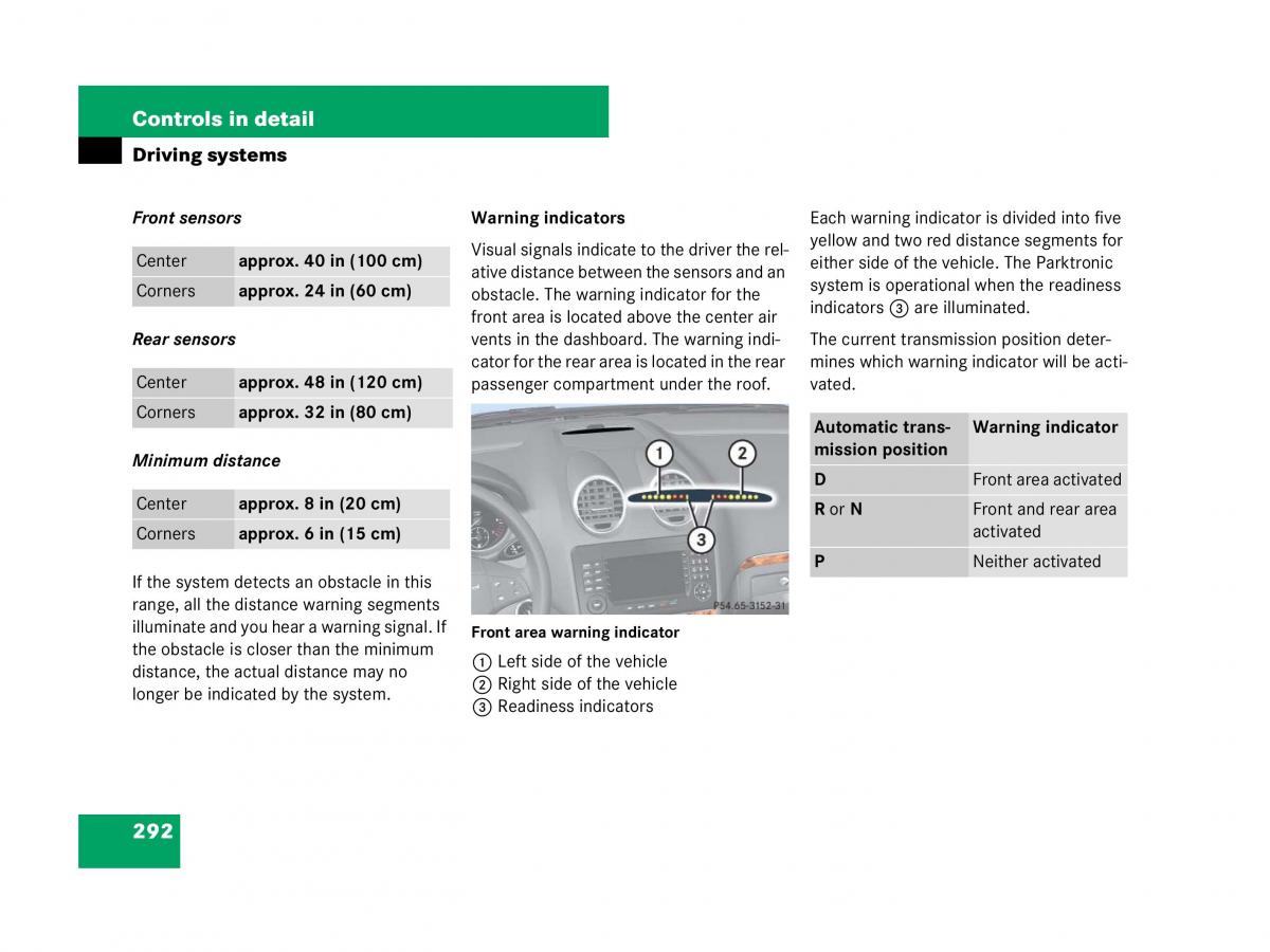 Mercedes Benz GL Class X164 owners manual / page 293