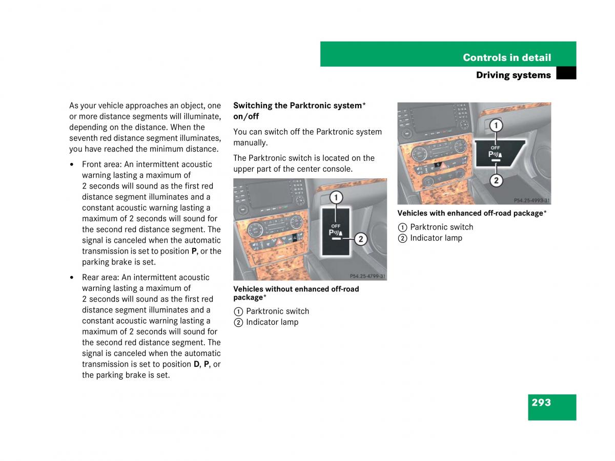 Mercedes Benz GL Class X164 owners manual / page 294