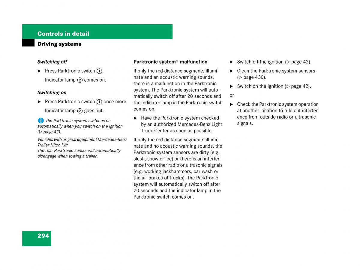 Mercedes Benz GL Class X164 owners manual / page 295