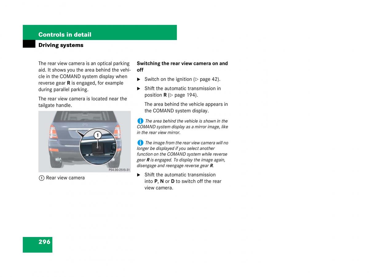 Mercedes Benz GL Class X164 owners manual / page 297