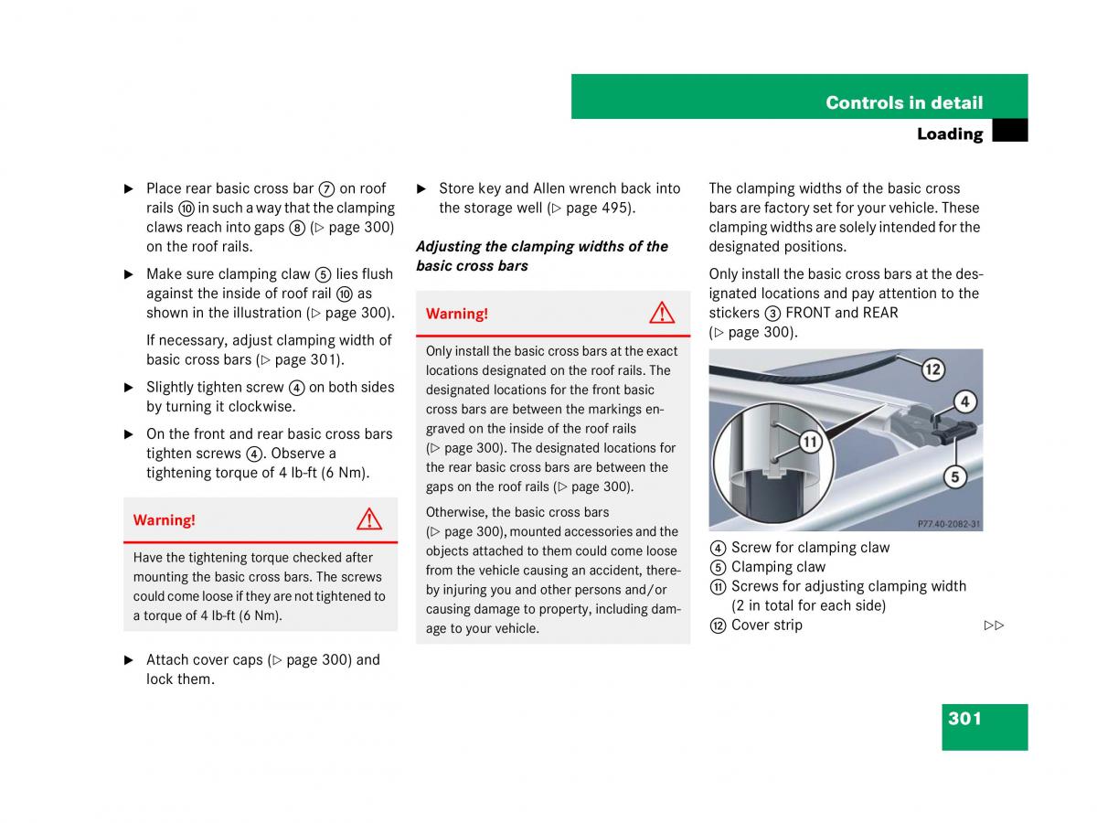 Mercedes Benz GL Class X164 owners manual / page 302