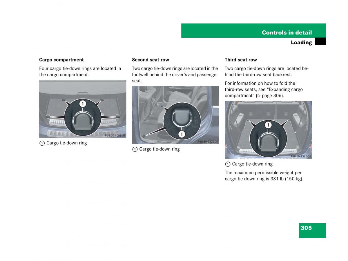 Mercedes Benz GL Class X164 owners manual / page 306