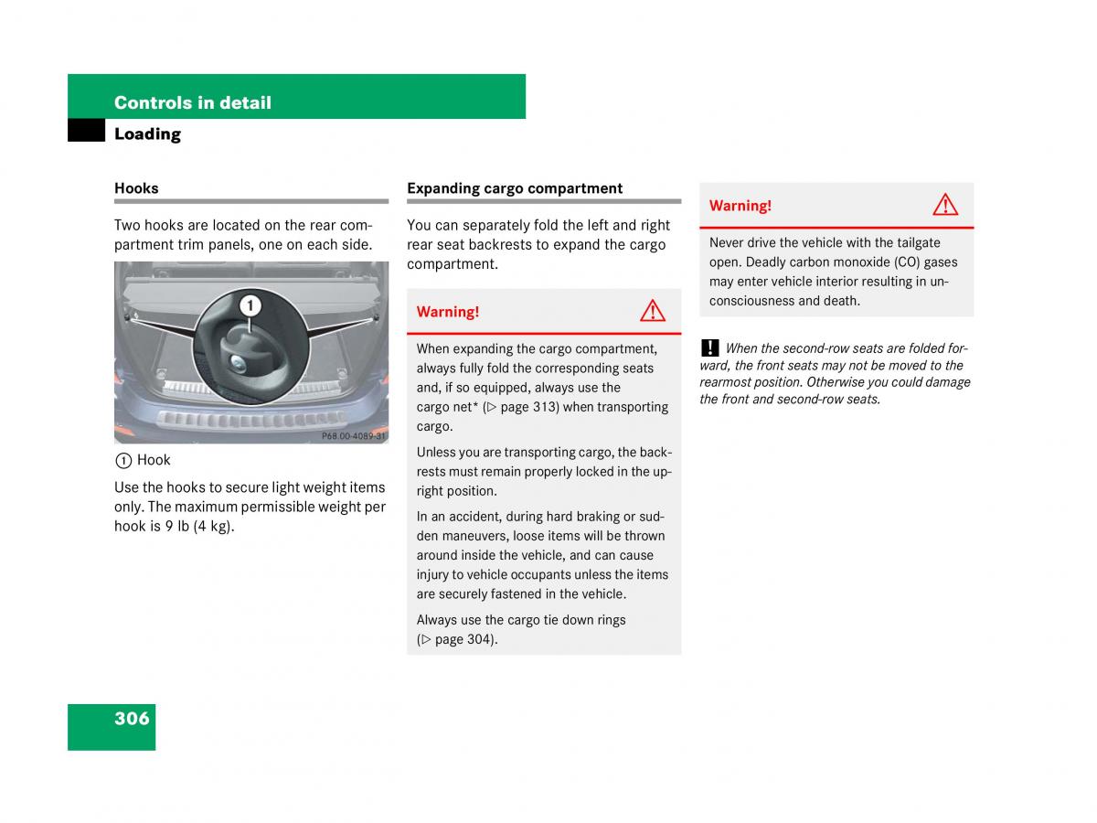 Mercedes Benz GL Class X164 owners manual / page 307