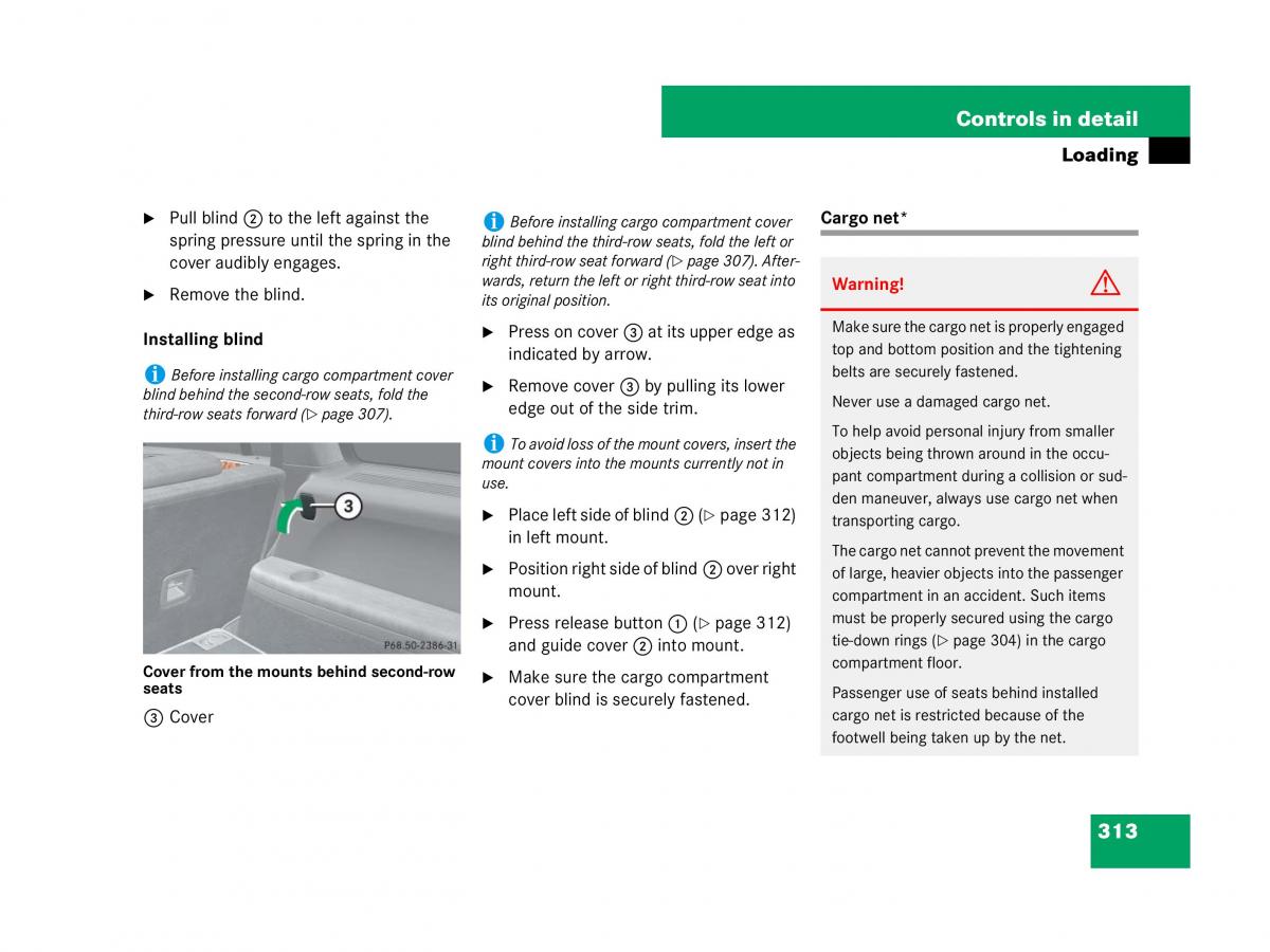 Mercedes Benz GL Class X164 owners manual / page 314